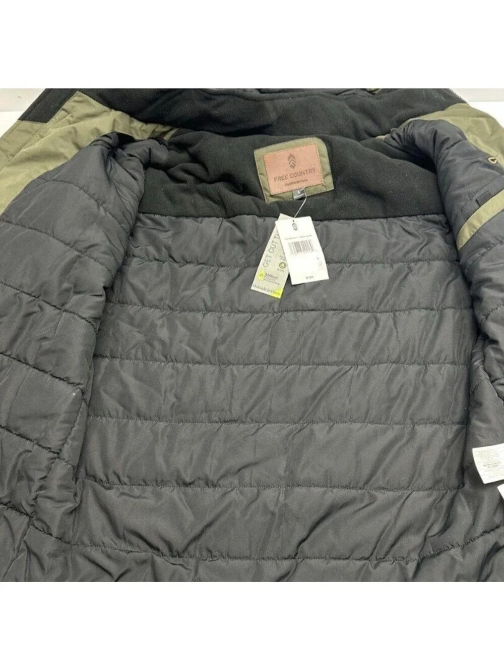 Free Country Men's Get Out There Insulated Olive Green Jacket - Size L